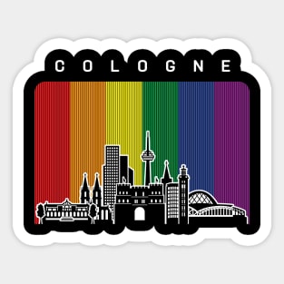 Cologne LGBT Rainbow Flag Sticker